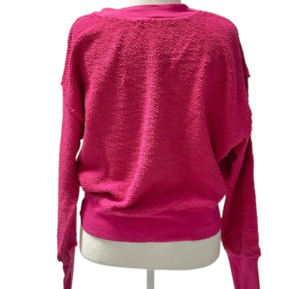 Anthropologie Fuchsia V-Neck Sweater Top